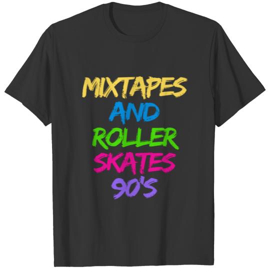 Mixtape and roller skates 90s T Shirts