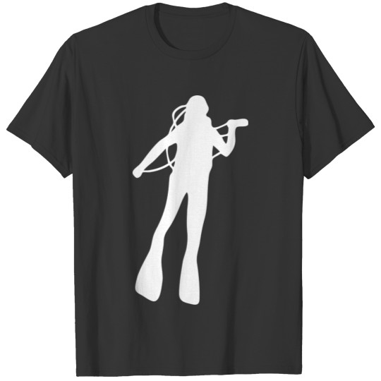 Diver Diver Diving Silhouette Diving Goggles T-shirt