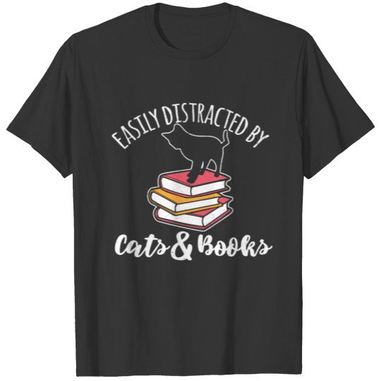 cats cat kitten Cat puss Cat Books Read book boo T-shirt
