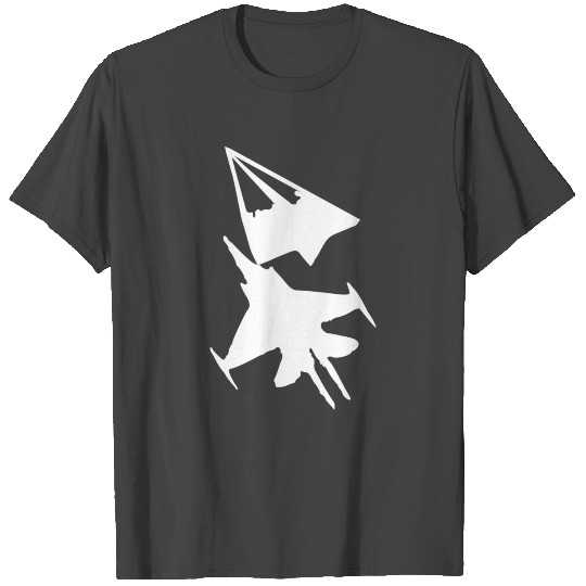 Fighter jet and paper planes T Shirts