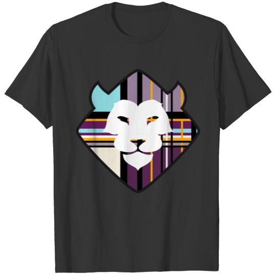 Rebel Lion - Elegant Purple Tartan [Dark Variant] T Shirts