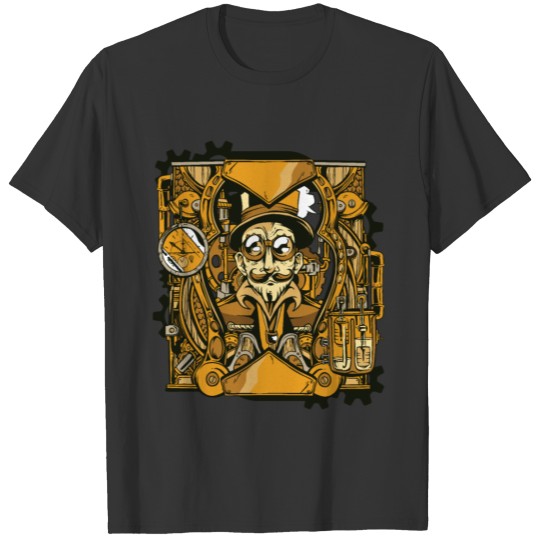 Steampunk Gentleman Retro Future. T-shirt
