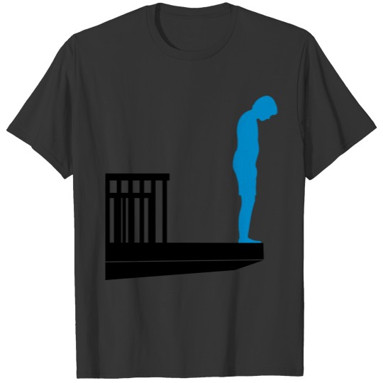 Jumping tower in T-shirt