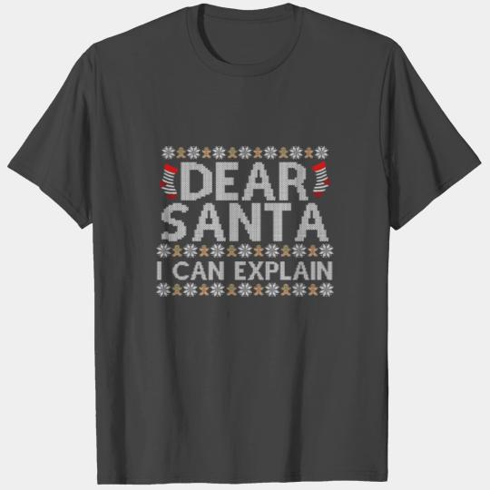 Dear Santa Claus Quote | Christmas Gingerbread T Shirts