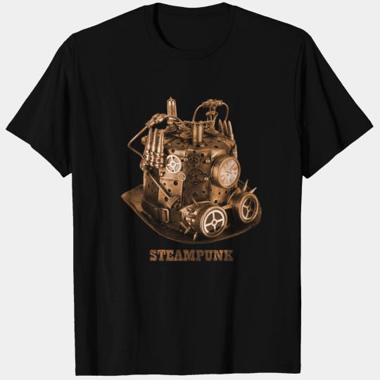 Steampunk copper cap retro futurism watch gear T Shirts