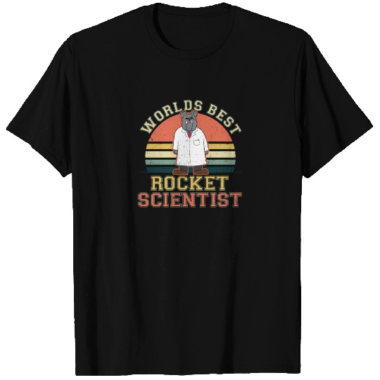 Rocket Scientist Vintage Retro Sunset Bulldog Gift T Shirts