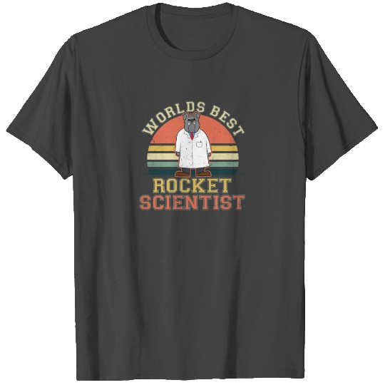 Rocket Scientist Vintage Retro Sunset Bulldog Gift T Shirts