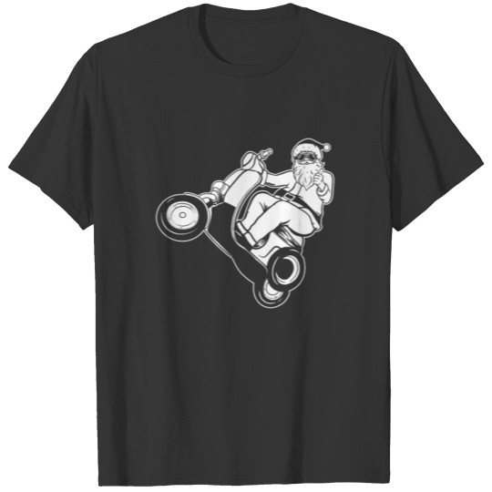 Motorbike Santa Claus T Shirts