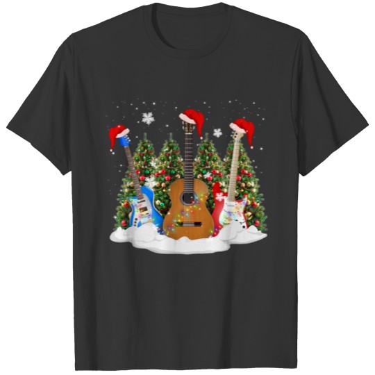 Christmas Guitar T Shirts