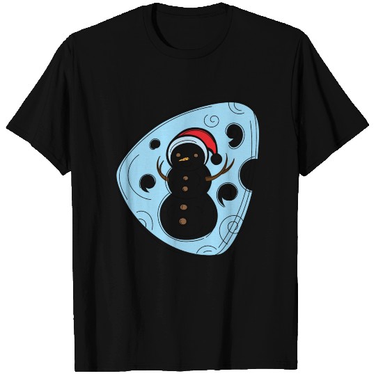 Snowman in abstract print art T Shirts