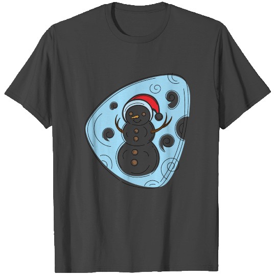 Snowman in abstract print art T Shirts