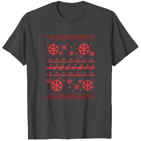 Pretty Snowflake and Reindeer Christmas Design T Shirts