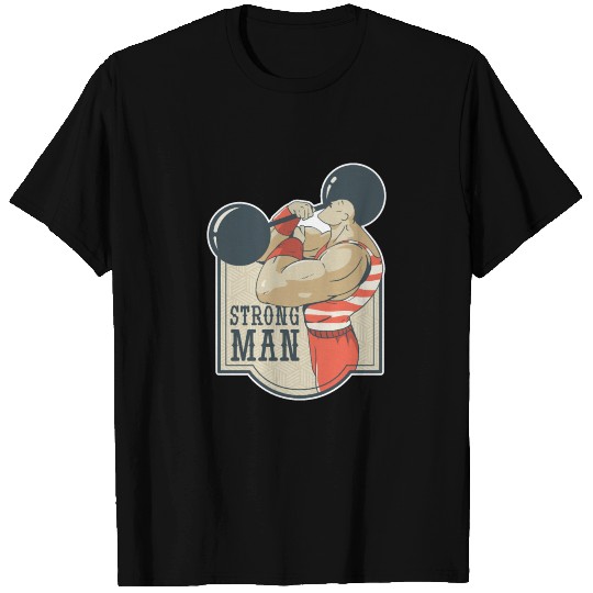 Strongman retro muscle man T Shirts