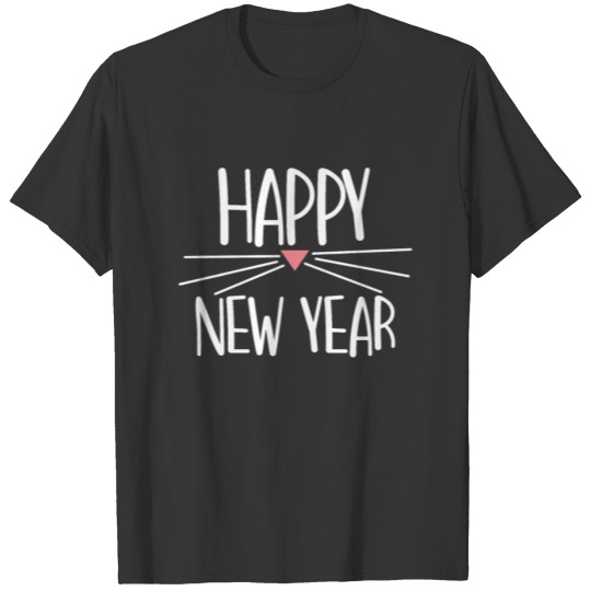 Happy New Year Cat T-shirt