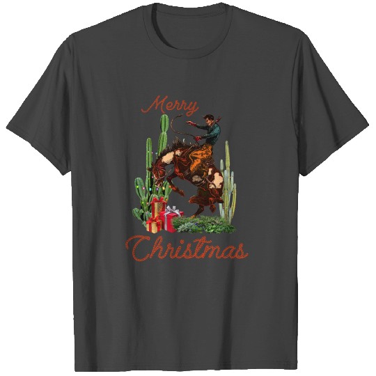 Merry Christmas Cowboy T Shirts