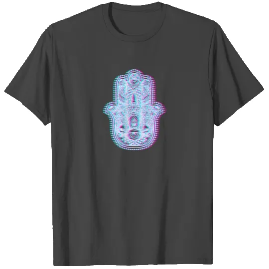 Fatima Hamsa Hand Glitch Buddha T Shirts
