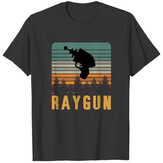 Retro distressed RAYGUN aliens lovers gift T-shirt