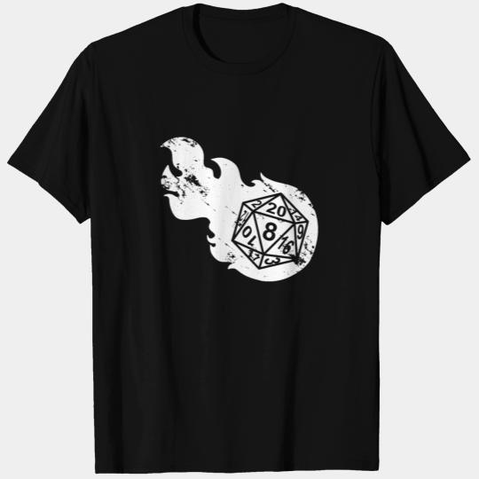 Dice Fireball DM Tabletop Gaming Gift Dragons D20 T Shirts
