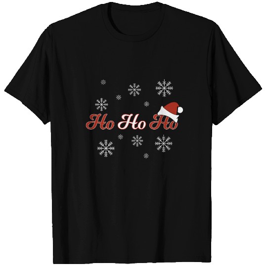 Santa claus ho ho ho T Shirts with santa hat
