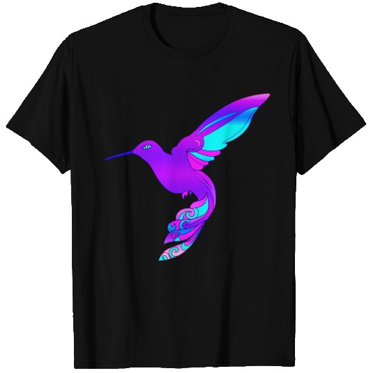 Cute purple hummingbird cartoon. Bird lover. T Shirts