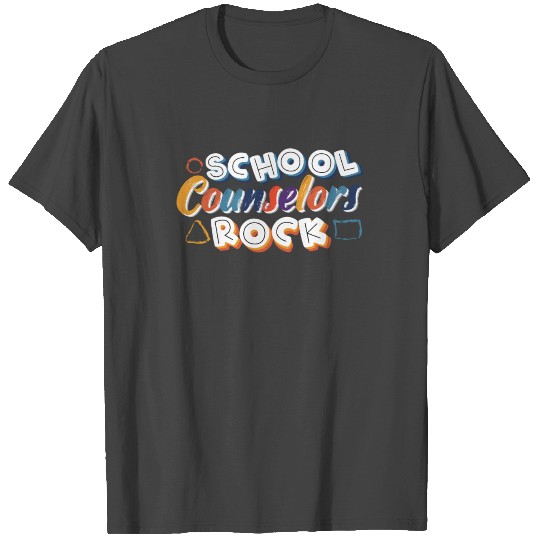School Counselor Rock Students Guidance Counseling T Shirts