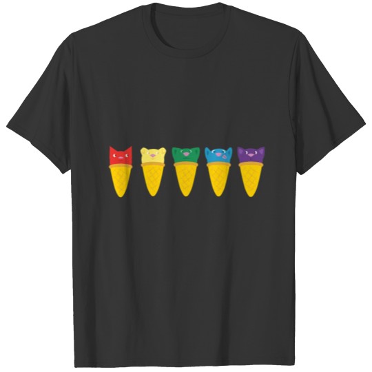 Rainbow ice cream CATS T-shirt