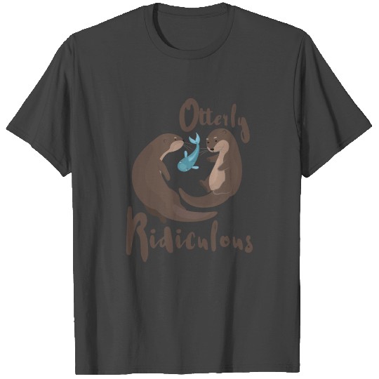 Otter Ridiculous Couple Fish Cute Adorable T Shirts