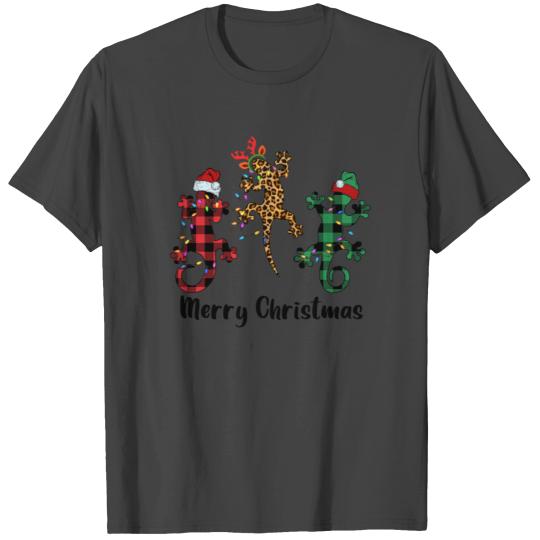 Gecko Reptile Christmas T Shirts