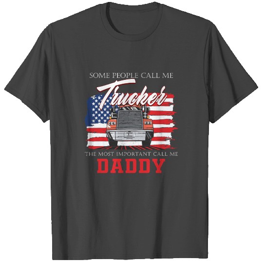 Trucker Truck Driver Transporter Dad Father Gift T Shirts