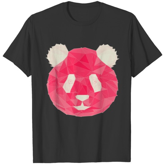 Panda polygon pink T Shirts