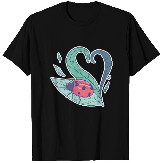 Entomology Ladybug Art Lady Beetle On A Leave T Shirts