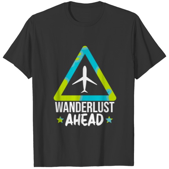 Artistic Wanderlust Ahead Illustration T-shirt