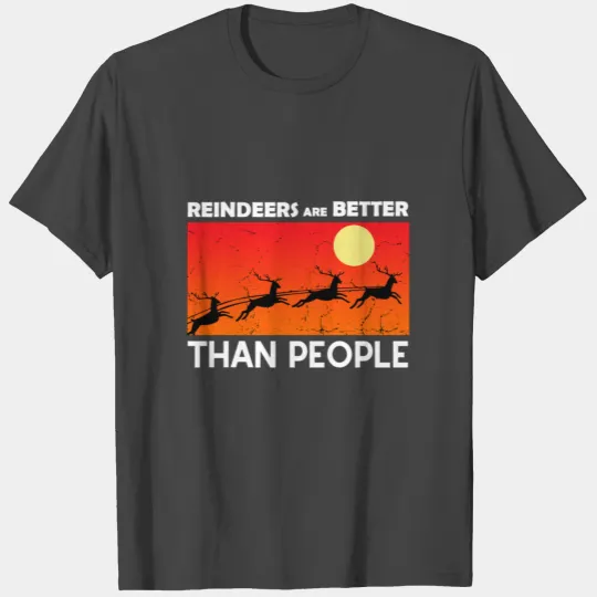 Reindeers saying Rudolf Rudolph Christmas Xmas T Shirts