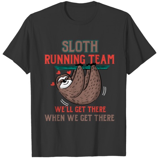 final file 14Funny Sloth running Team Vintage Retr T Shirts