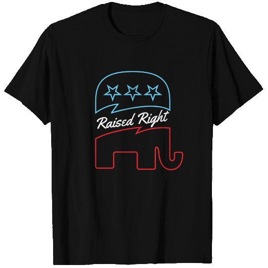 Raised Right Pro American Design T Shirts