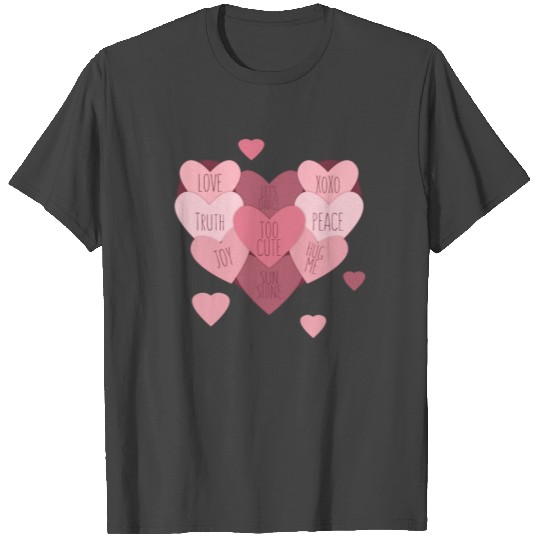 Valentine's Day Heart Candy print for Men Woman & T Shirts