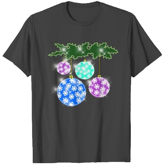 Holiday Christmas Balls Design T Shirts