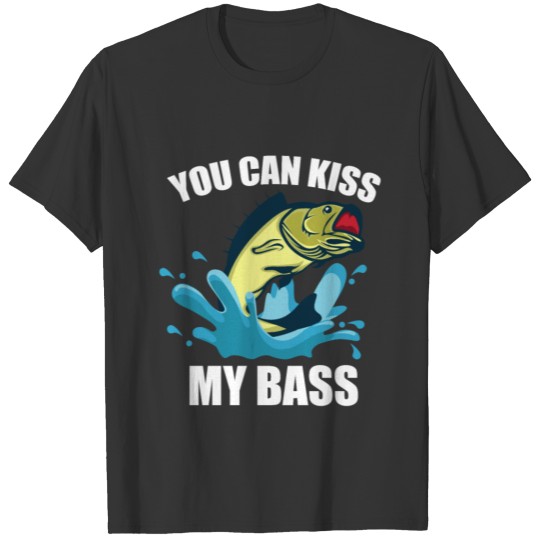 Kiss My Ass Fish Funny Flirting Bass Lake Gift T-shirt