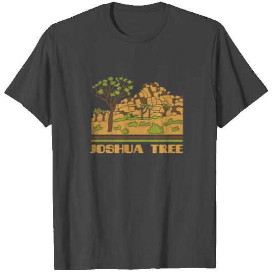 Joshua Tree National Park Skyline Retro Cityscape T Shirts