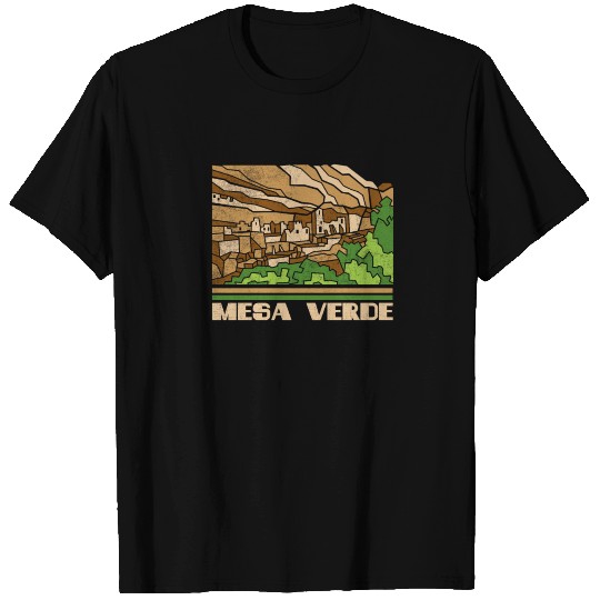 Mesa Verde National Park Skyline Retro Cityscape 7 T Shirts