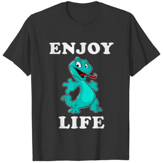 Lizard funny animal enjoy life T Shirts