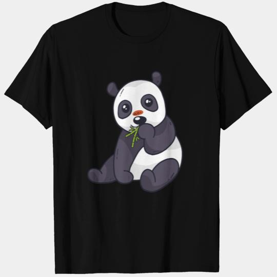 pandabear bamboo eating comic cartoon T Shirts