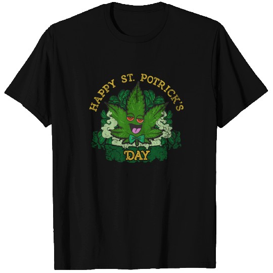 Marijuana St Potricks Day 420 Weed St Patricks T Shirts