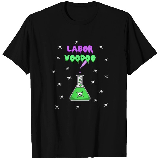 Labor Voodoo Lab Science Poison Skull Nerd Geek T Shirts
