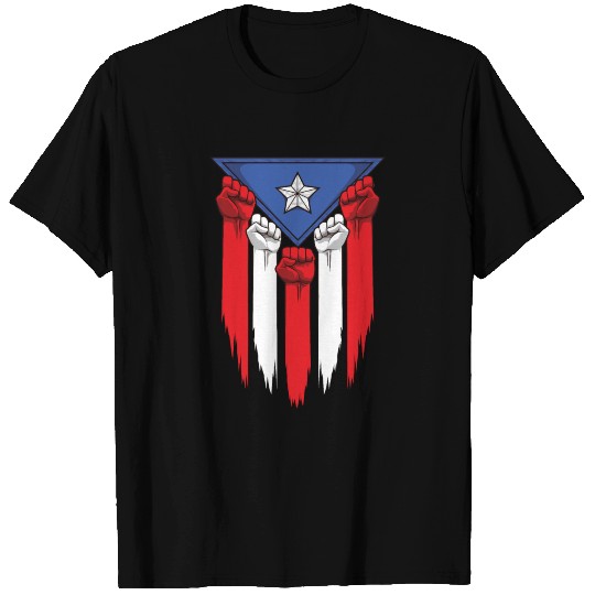 Puerto Rico Flag - Boricua Raised Fists T Shirts