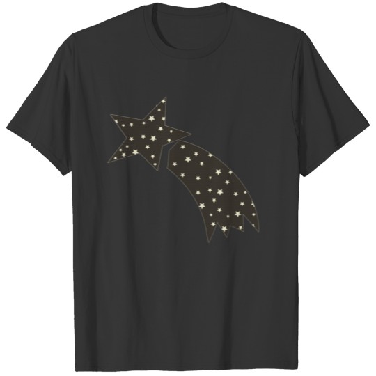 Shooting star black, Christmas, Christmas present T Shirts
