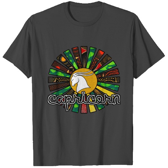 Capricorn Rasta Sunrays T Shirts