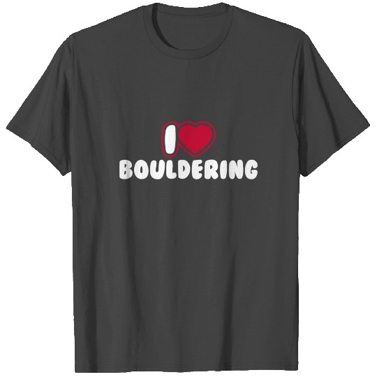 Bouldering Rock Climbing Mountain Summit Sports T Shirts