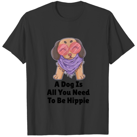 Hippie Dog pet gift funny T-shirt