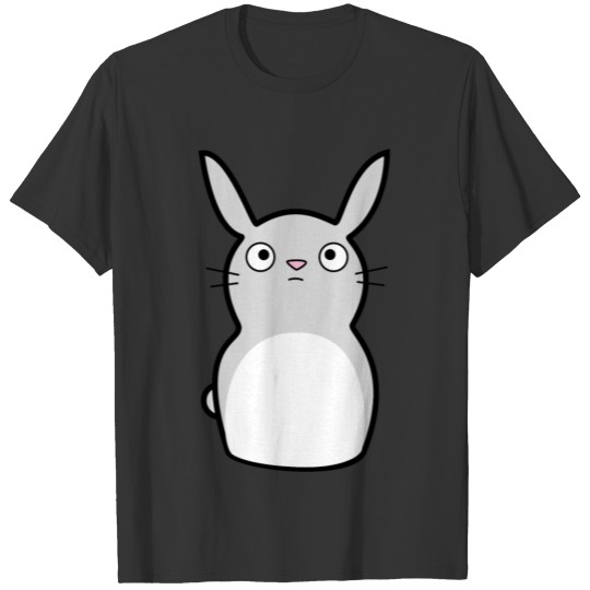 Cute curious grey bunny T Shirts